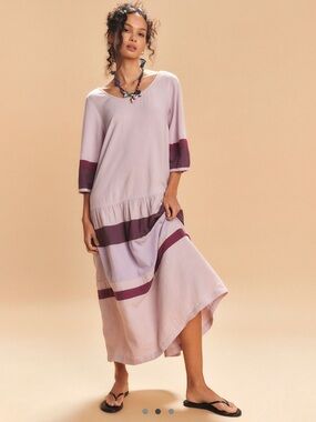 New free people manda midi dress lilac mauve XS